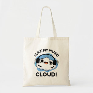 Jag gillar mitt Music Cloud Funny Weather Pun Tygkasse