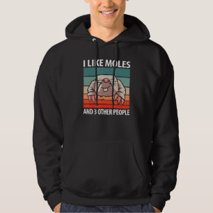 Jag gillar moln och tre andra personer hoodie