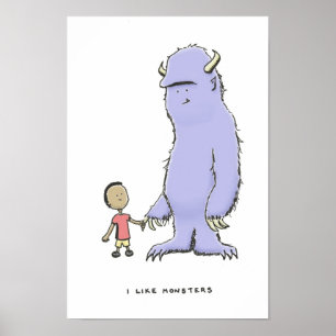 jag gillar monster poster