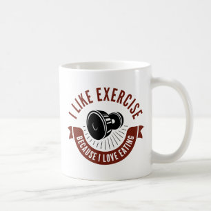 Jag gillar motion kaffemugg