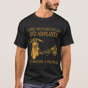 Jag gillar motorcyklar och flygplan och kanske 3 p t shirt
