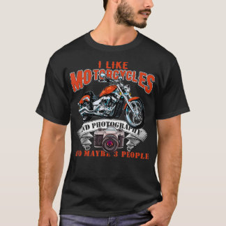 Jag gillar motorcyklar och fotografier och kanske  t shirt