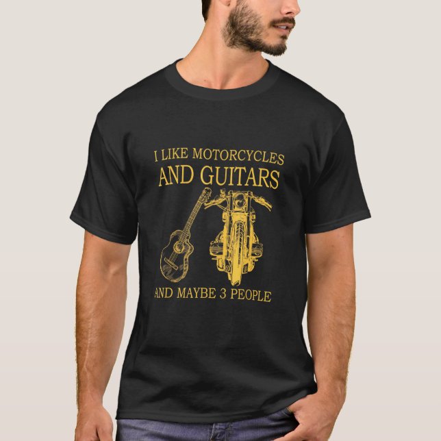 Jag gillar motorcyklar och gitarrer och kanske 3 p t shirt (Framsida)