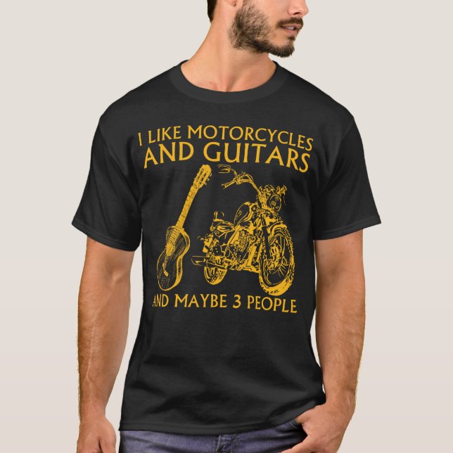 Jag gillar motorcyklar och gitarrer och kanske 3 p t shirt (Framsida)