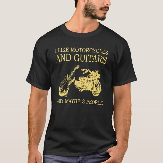Jag gillar motorcyklar och gitarrer och kanske 3 p t shirt (Framsida)