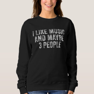 Jag gillar Music och kanske 3 People Musician Vint T Shirt