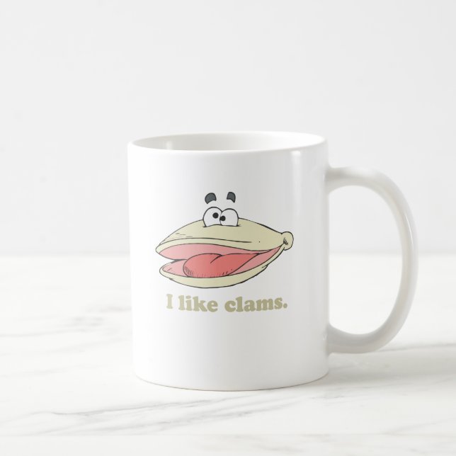 Jag gillar musslor kaffemugg (Höger)
