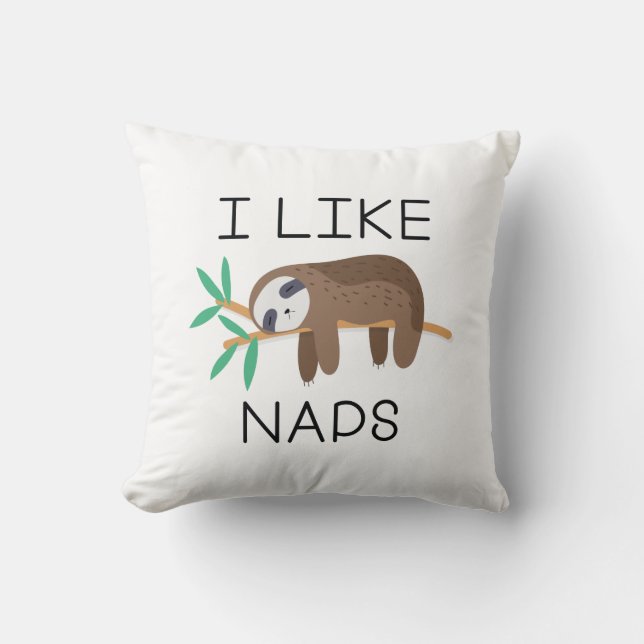 Jag gillar Naps Kudde (Framsida)
