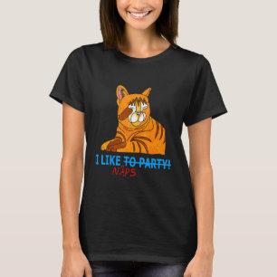 Jag gillar Naps Ssov Roligt Slumber Party Kattunge T Shirt