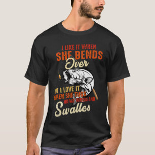 Jag gillar när hon är över, men i kärlek fiskar de t shirt