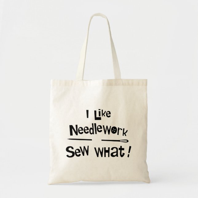 Jag gillar Needlework Tygkasse (Framsidan)