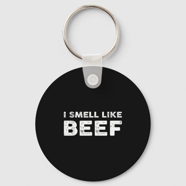 Jag gillar nötköttsfonta meme Steak Kött-rök Ba Nyckelring (Framsida)