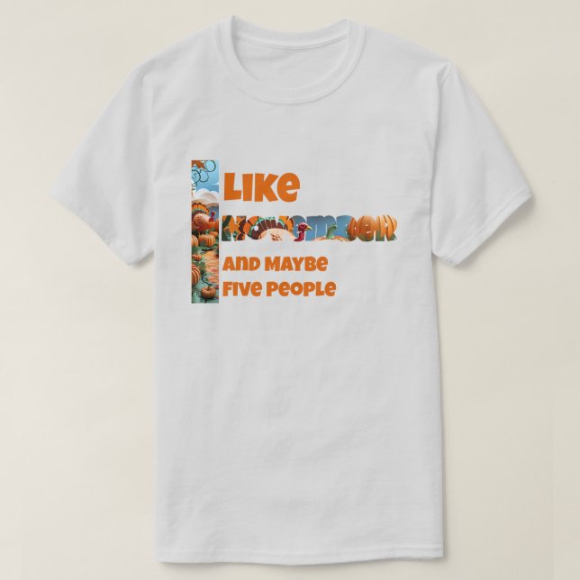 Jag gillar november och kanske t shirt (Design framsida)