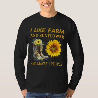 Jag gillar odlingar och solrosor och kanske 3 männ t shirt