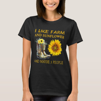 Jag gillar odlingar och solrosor och kanske 3 männ t shirt