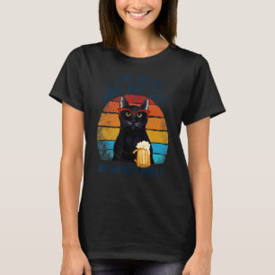 Jag gillar öl min katt och kanske 3 människor katt t shirt