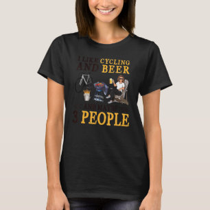 Jag gillar öl och cykling och kanske 3 Roligtar Bi T Shirt