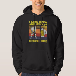 Jag gillar öl och hockey och kanske tre klassiska. hoodie