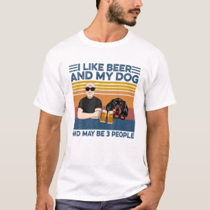 Jag gillar öl och min Hund och kanske tre Dachshu T Shirt