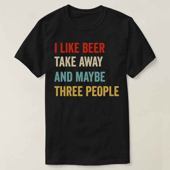 Jag gillar öl och tar bort t shirt (Design framsida)