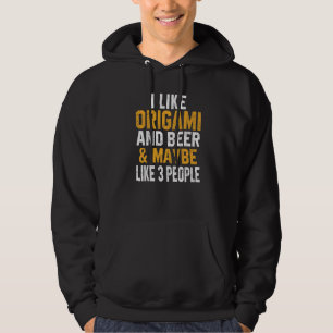 Jag Gillar Origami Och Ölfolding Papper Älskar Jap Hoodie