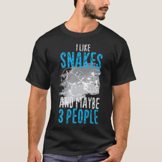 Jag gillar ormar och kanske 3 personer t shirt