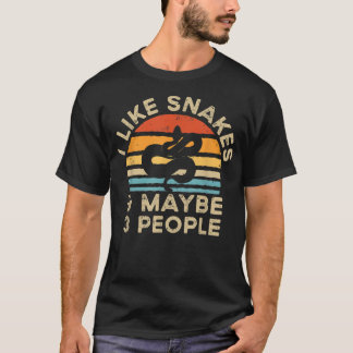 Jag gillar ormar och kanske 3 personer t shirt