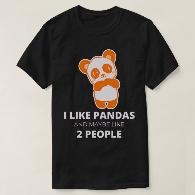 Jag gillar Pandas 2 T Shirt (Design framsida)