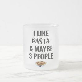Jag gillar pasta och kanske 3 personer frostad glasmugg