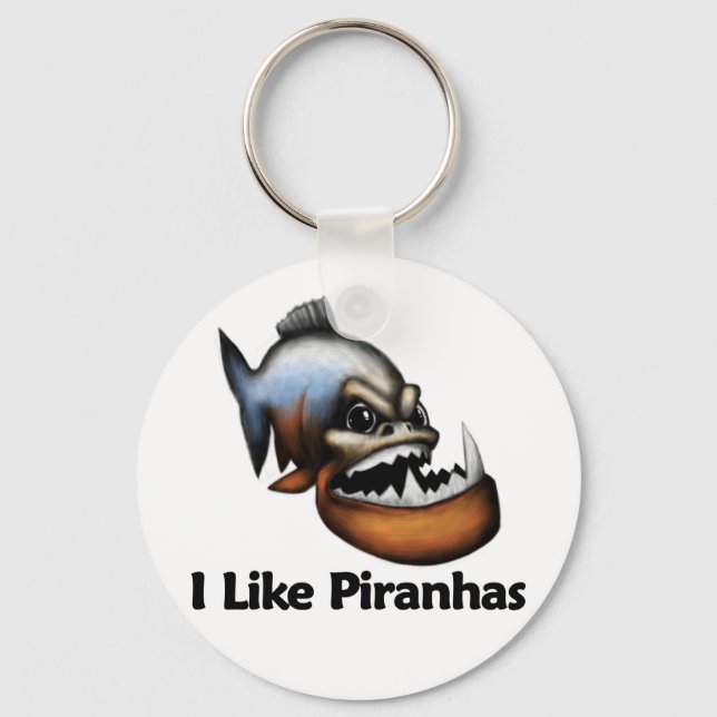 Jag gillar Piranhas Nyckelring (Framsida)