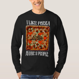 Jag gillar pizza och kanske 3 personer t shirt