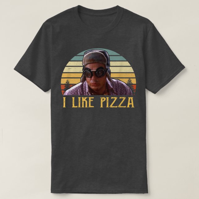 Jag gillar Pizza Vintage... T Shirt (Design framsida)