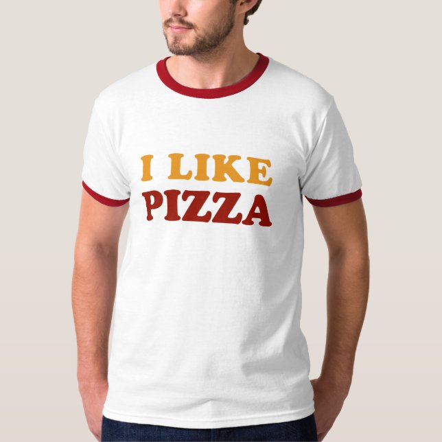 Jag gillar PizzaT-tröja T-shirt (Framsida)
