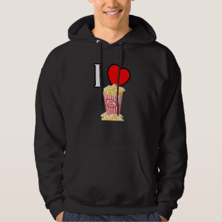 Jag gillar popcorn i kärlek popcorn ord favoritsna hoodie