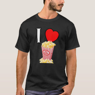 Jag gillar popcorn i kärlek popcorn ord favoritsna t shirt