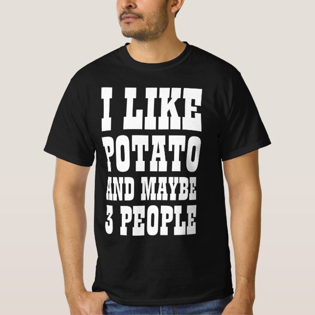 JAG GILLAR POTATIS OCH KANSKE 3 PERSONER T-Shirt (Framsida)