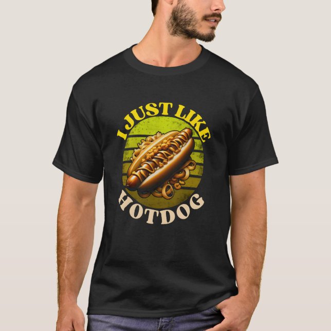 Jag gillar precis som en hund. t shirt (Framsida)