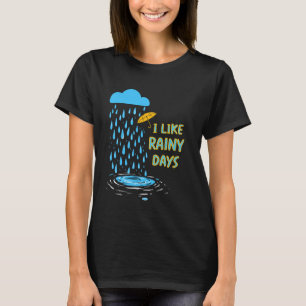 Jag gillar Rainy Days Weather Umbrella Rain Cloud T Shirt