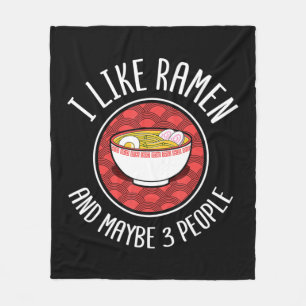 Jag gillar Ramen japansk Noodles Anime Älskare Fleecefilt