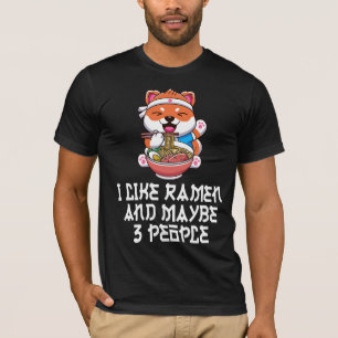 Jag gillar Ramen och kanske 3 personer rolig anime T Shirt