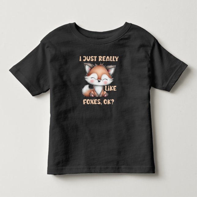 Jag Gillar Räv Ungar T Shirt (Framsida)