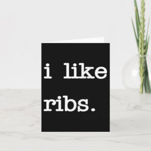 Jag gillar Ribs _ Funny Bbq Rib Barbecue Älskare Kort