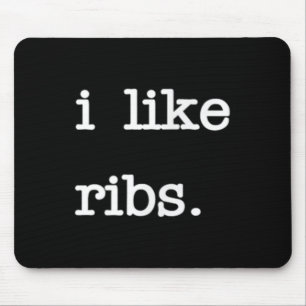 Jag gillar Ribs _ Funny Bbq Rib Barbecue Älskare Musmatta