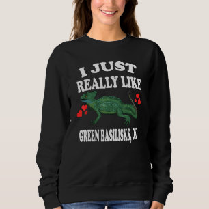 Jag Gillar Riktigt Gröna Basilisker Ok Husdjur Ödl T Shirt