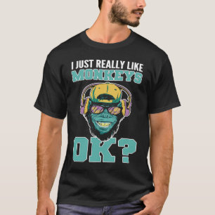Jag Gillar Riktigt Mycket Apor OK Apa Människoapa T Shirt