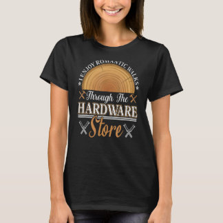Jag gillar romantiska promenader genom maskinvarua t shirt