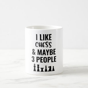 Jag gillar schack och kanske 3 personer kaffemugg