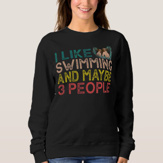 Jag gillar simning och kanske 3 personer t shirt
