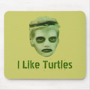 Jag gillar sköldpaddaZombieungen Mousepad Musmatta