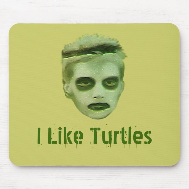 Jag gillar sköldpaddaZombieungen Mousepad Musmatta (Framsidan)